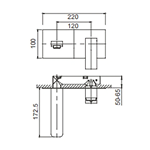 Wall Mount Basin Tap Brass Bathroom Faucet