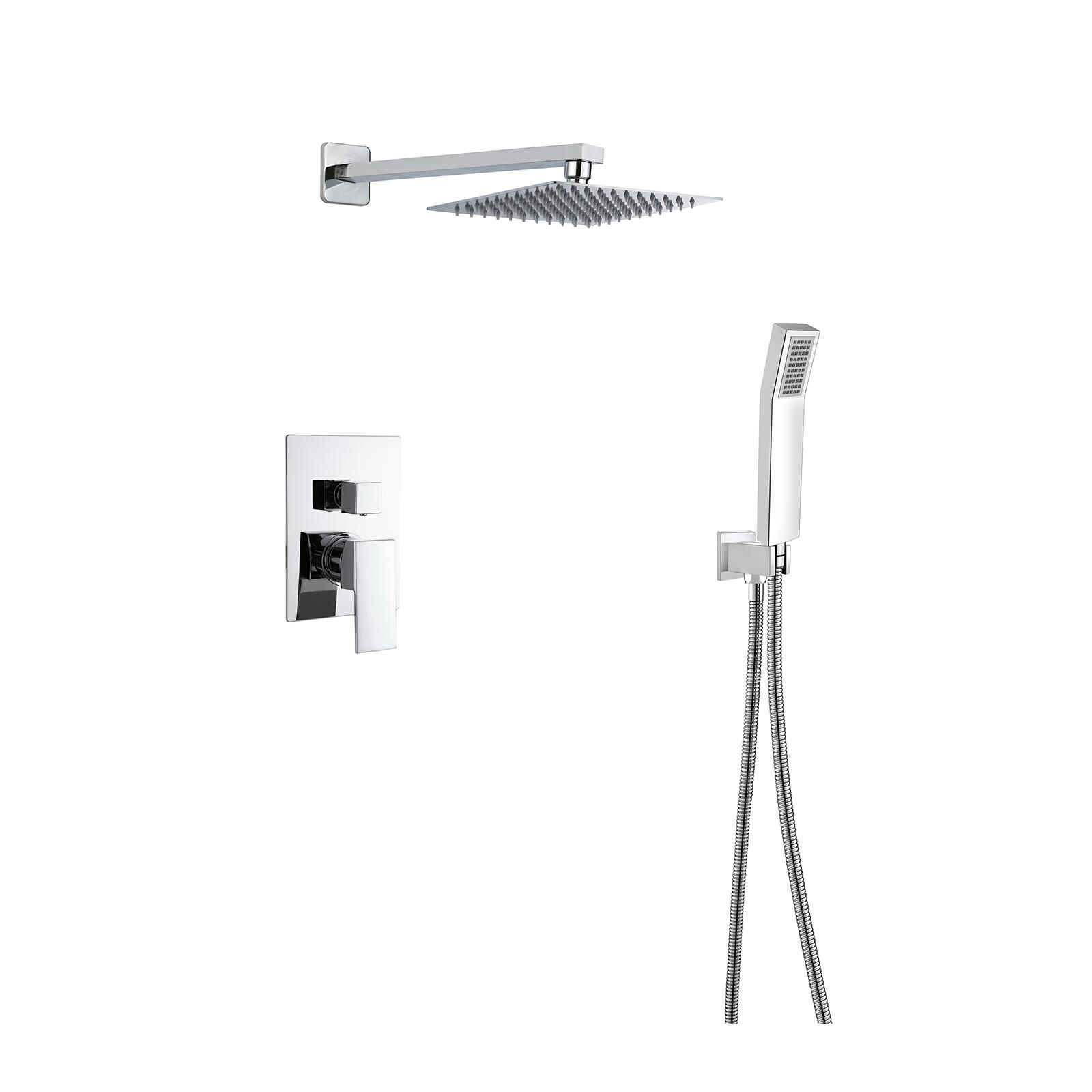 Concealed shower set shower mixer set Chrome shower head