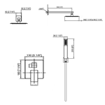 Concealed shower set shower mixer set Chrome shower head