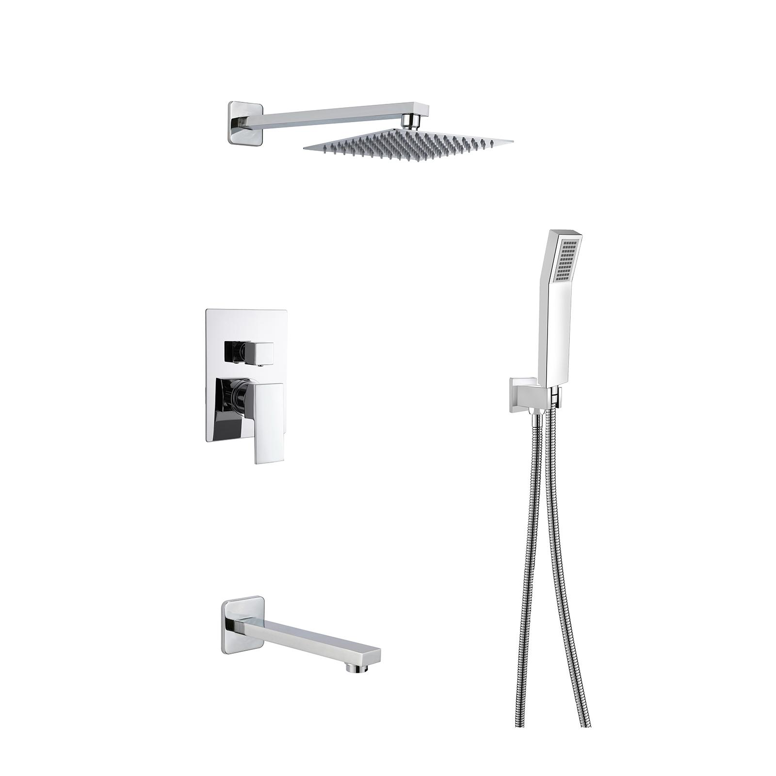 Concealed shower set wall mounted shower set rainshower shower head
