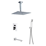 Concealed shower system shower tap set handheld and shower head combo
