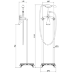 Free standing bathtub faucet bathtub mixer
