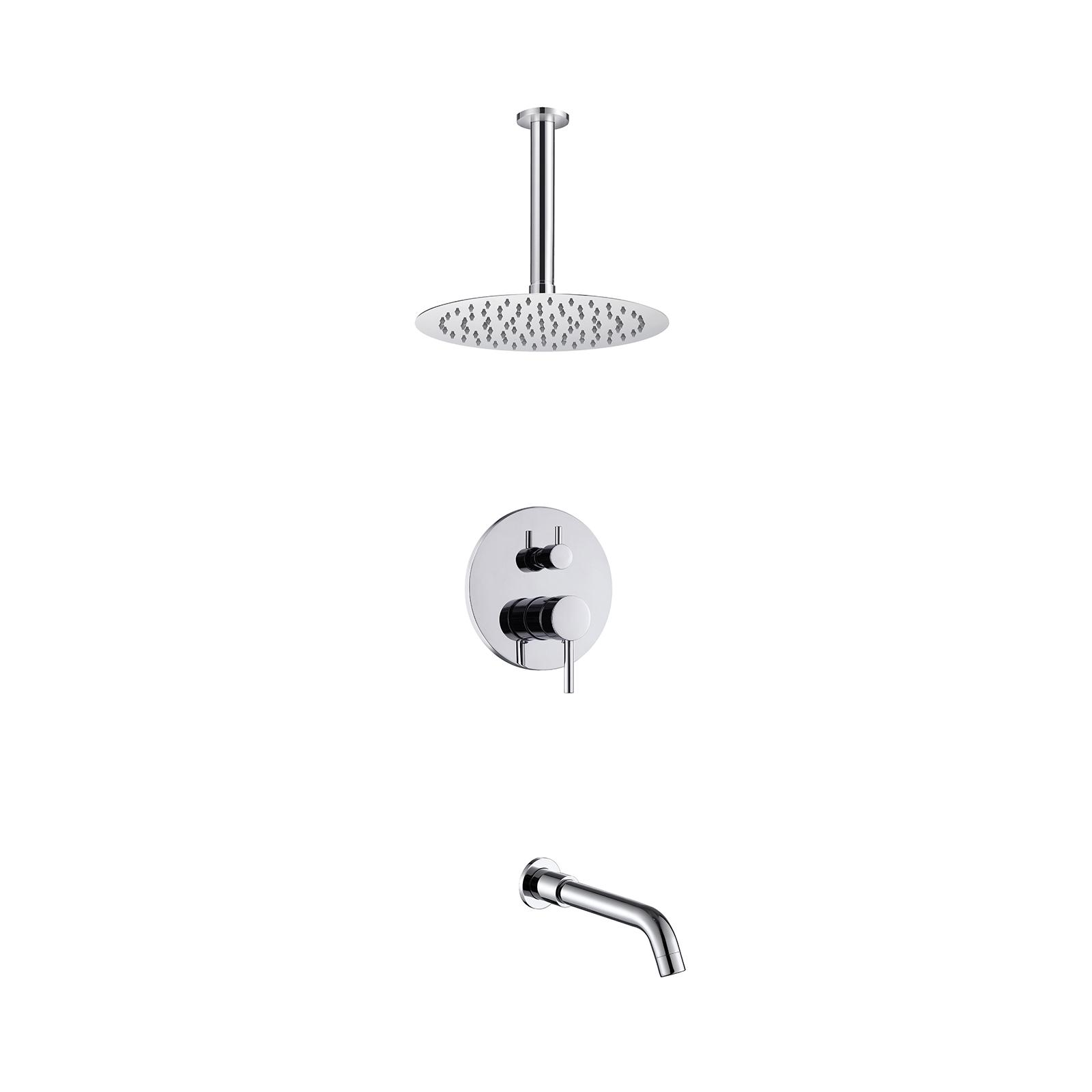 Concealed shower system shower and faucet set shower water softener