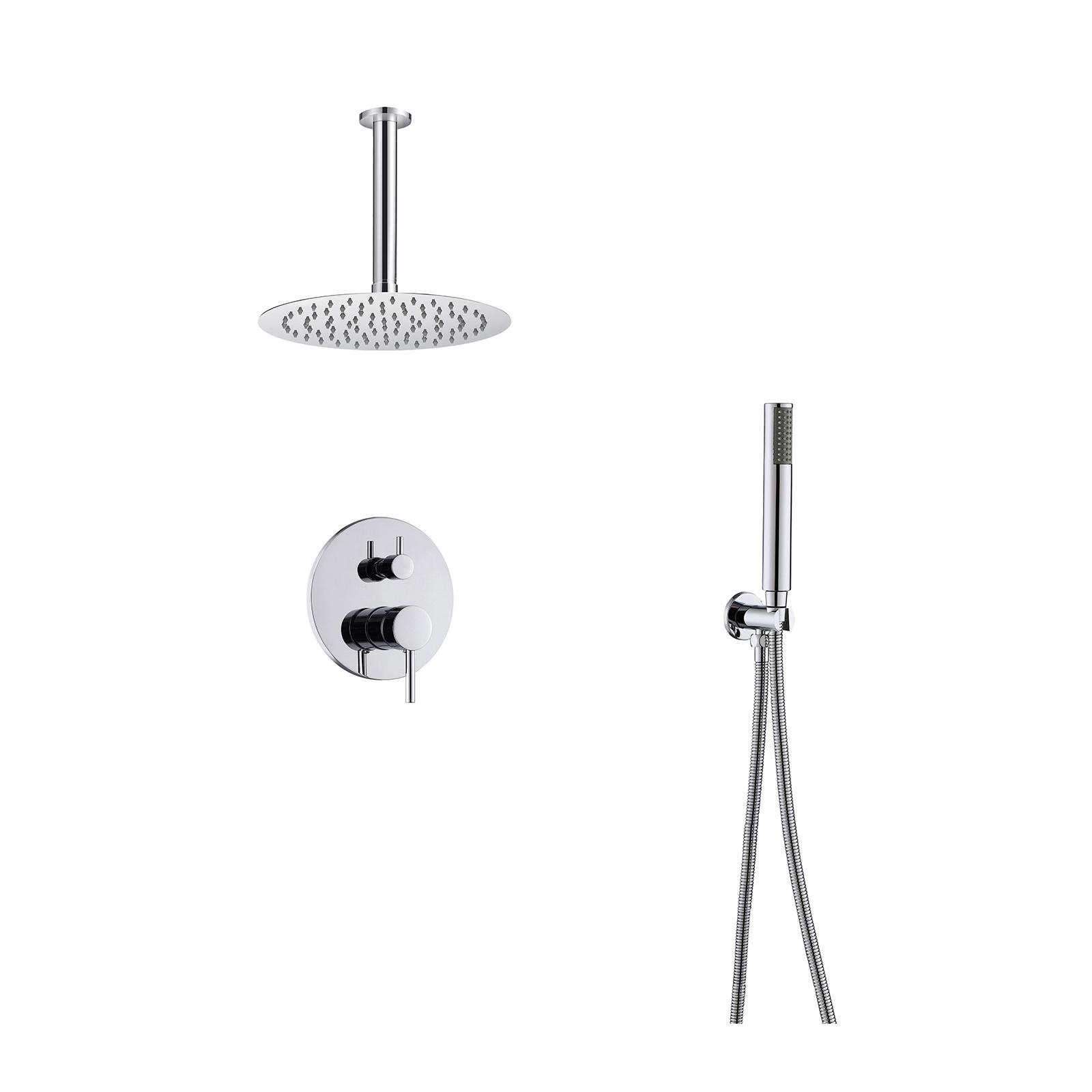 Ceiling mounted shower system Concealed shower set Chrome shower head