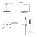 Ceiling mounted shower system Concealed shower set Chrome shower head