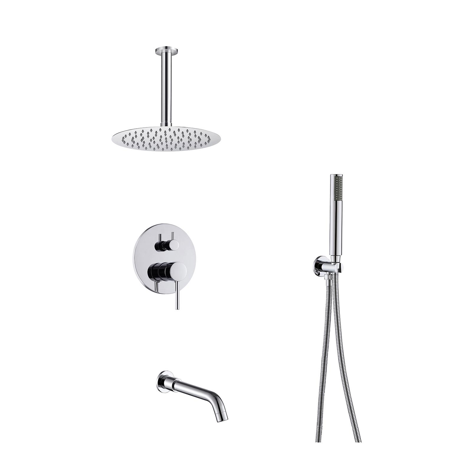 Ceiling mounted shower set mixer tap shower and bath tap sets