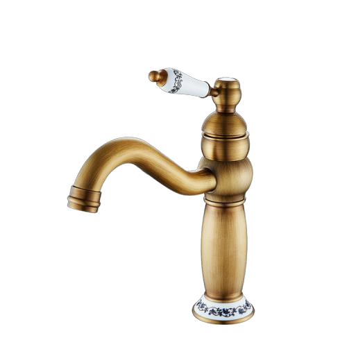 Brass Antique bathroom taps single hole bathroom faucet