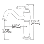 Brass Antique bathroom taps single hole bathroom faucet