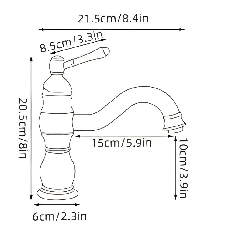 Bathroom taps antique brass single handle bathroom faucet