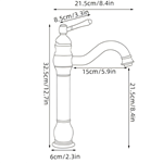 Durable Brass Deck Mounted Hot and Cold Lavatory Faucet