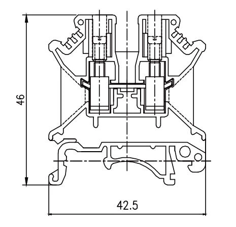 JHD5-2.5 - Feed-through terminal block