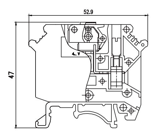 JHD5-2.5SK - Knife-disconnect terminal block